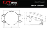 Diode Dynamics Elite Series Type B Fog Lamps - White (Pair) Diode Dynamics Fog Lights  AXOPROS