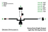 Diode Dynamics Heavy Duty (Single) Output Light Bar Wiring Harness Diode Dynamics Light Accessories and Wiring  AXOPROS