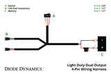 Diode Dynamics Light Duty Dual Output 3-way 4-pin Wiring Harness Diode Dynamics Light Accessories and Wiring  AXOPROS