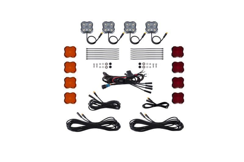 Diode Dynamics Single-Color Rock Light Installer Kit (4-pack) Diode Dynamics Light Accessories and Wiring  AXOPROS