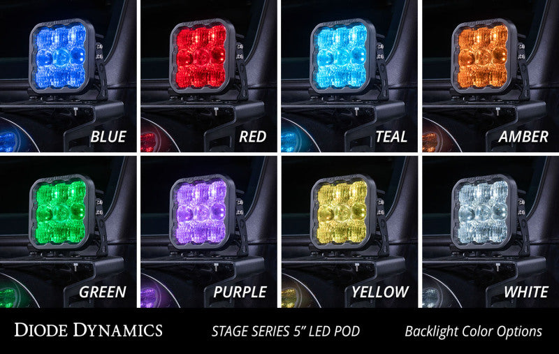 Diode Dynamics SS5 LED Pod Pro - White Spot (Pair) Diode Dynamics Light Accessories and Wiring  AXOPROS