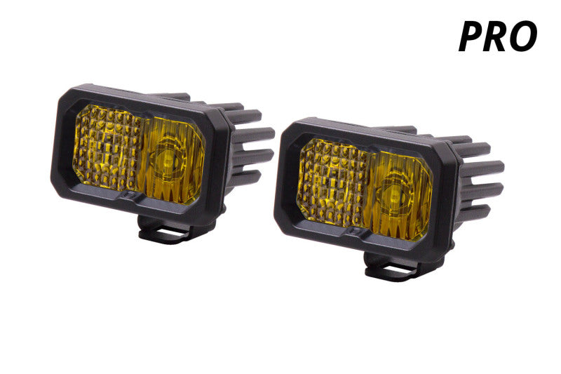 Diode Dynamics Stage Series 2 In LED Pod Pro - Yellow Fog Standard ABL (Pair) Diode Dynamics Light Accessories and Wiring  AXOPROS