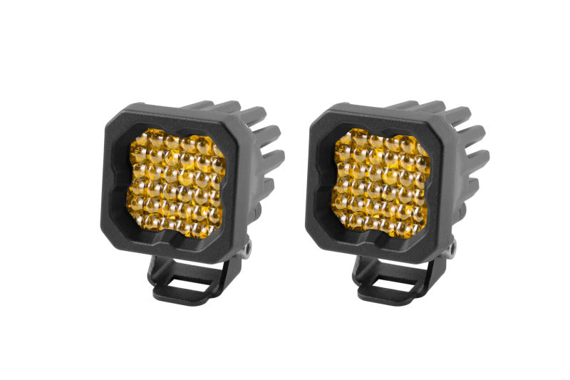 Diode Dynamics Stage Series C1 LED Pod Pro - Yellow Flood Standard ABL (Pair) Diode Dynamics Light Bars & Cubes  AXOPROS