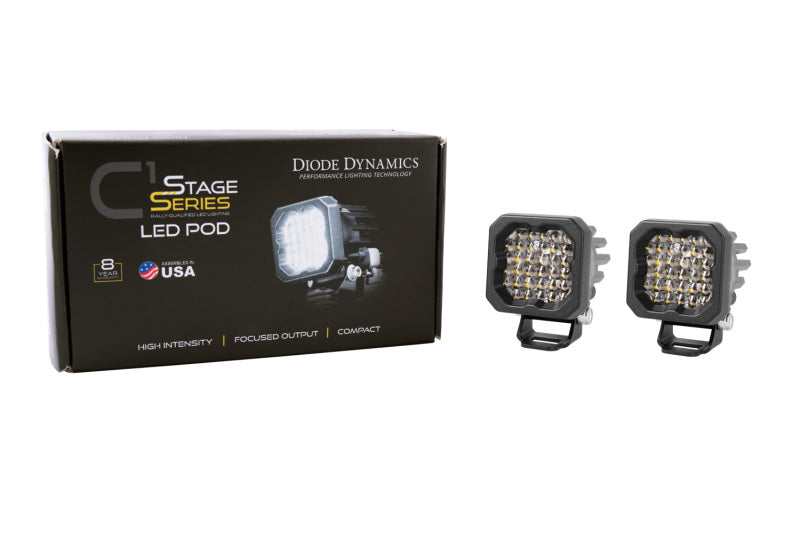 Diode Dynamics Stage Series C1R - White Flood Standard LED Pod (Pair) Diode Dynamics Light Accessories and Wiring  AXOPROS
