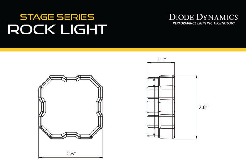 Diode Dynamics Stage Series Rock Light Magnet Mount Adapter Kit (one) Diode Dynamics Light Accessories and Wiring  AXOPROS