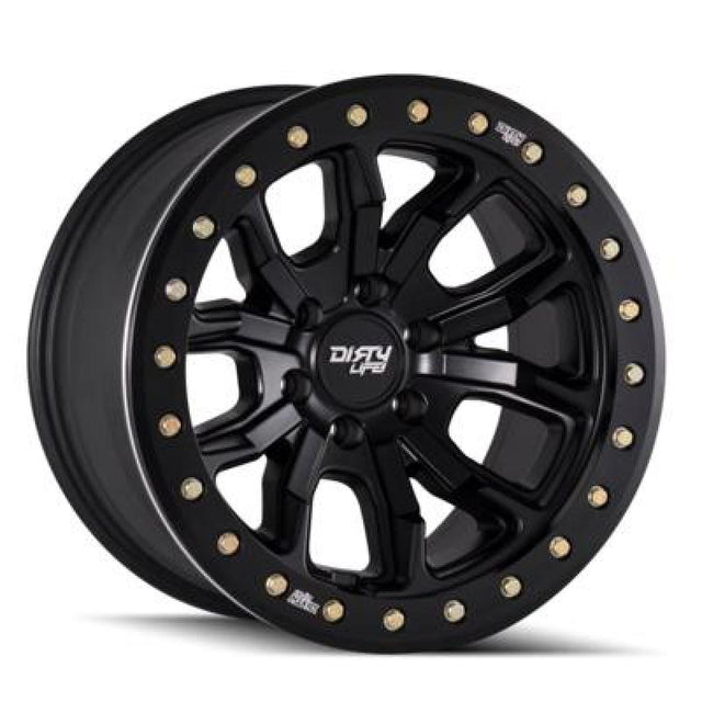 Dirty Life 9303 DT-1 17x9 / 5x127 BP / -12mm Offset / 78.1mm Hub Matte Black Wheel - Beadlock Dirty Life Wheels - Cast  AXOPROS