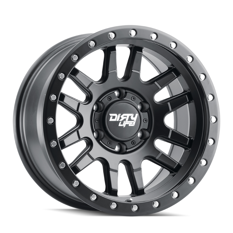 Dirty Life 9309 Canyon Pro 17x9/5x127 BP/-12mm Offset/71.5mm Hub Matte Black Wheel - Beadlock Dirty Life Wheels - Cast  AXOPROS