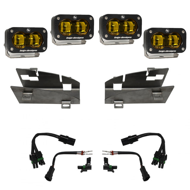 Dodge/Ram Dual S2 SAE Fog Pocket Light Kit Baja Designs Fog Light Kit  AXOPROS