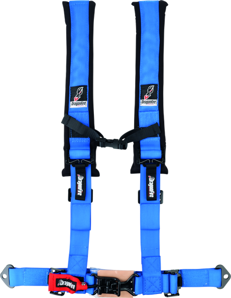 DragonFire Racing Harness- H-Style- 4-Point- 2in Buckle- Blue DragonFire Racing Seat Belts & Harnesses  AXOPROS