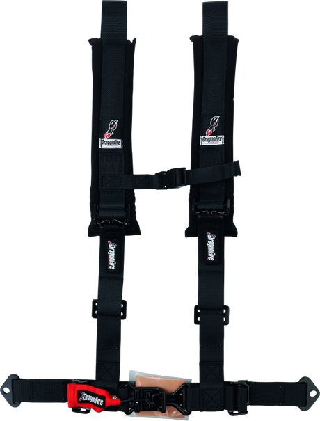 DragonFire Racing Harness- H-Style- 4-Point- 2in Youth- Black DragonFire Racing Seat Belts & Harnesses  AXOPROS