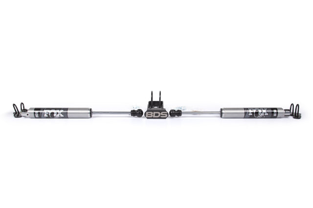 Dual Steering Stabilizer Kit W/ FOX 2.0 Performance Shocks - Jeep Wrangler JK (07-18) BDS Suspension Steering Stabilizer Hardware Kit  AXOPROS