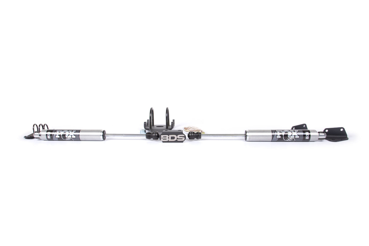 Dual Steering Stabilizer Kit W/ FOX 2.0 Performance Shocks - T-Style Steering - Dodge Ram 2500 (08-13) And 2500 (08-12) 4WD BDS Suspension Steering Stabilizer Hardware Kit  AXOPROS