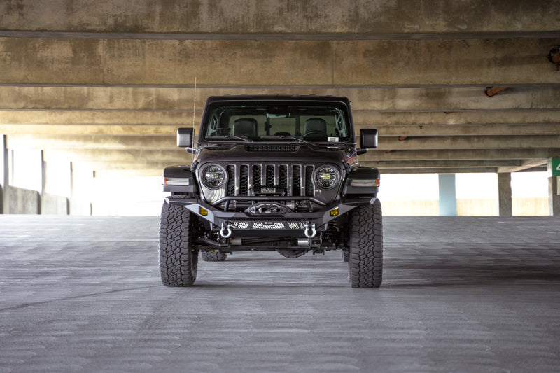 DV8 Offroad 07-18 Jeep Wrangler JK / 18-23 Wrangler JL / 20-23 Gladiator JT MTO Series Front Bumper DV8 Offroad Bumpers - Steel  AXOPROS