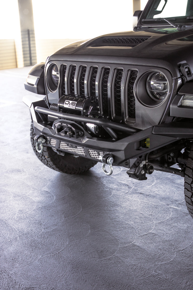 DV8 Offroad 07-18 Jeep Wrangler JK / 18-23 Wrangler JL / 20-23 Gladiator JT MTO Series Front Bumper DV8 Offroad Bumpers - Steel  AXOPROS