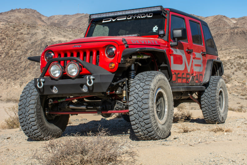 DV8 Offroad 07-18 Jeep Wrangler JK Front & Rear Flat Tube Fenders DV8 Offroad Fenders  AXOPROS
