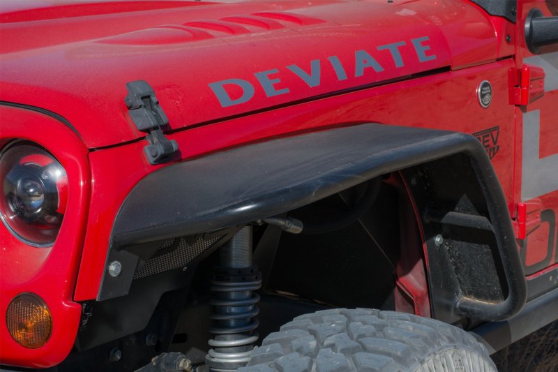 DV8 Offroad 07-18 Jeep Wrangler JK Front & Rear Flat Tube Fenders DV8 Offroad Fenders  AXOPROS