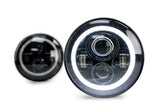 DV8 Offroad 07-18 Jeep Wrangler JK LED Projector Headlights w/ Angel Eyes DV8 Offroad Headlights  AXOPROS
