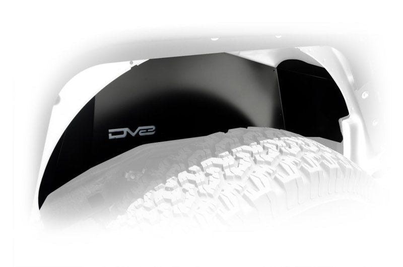 DV8 Offroad 07-18 Jeep Wrangler JK Rear Aluminum Inner Fender - Black DV8 Offroad Wheel Well Liners  AXOPROS