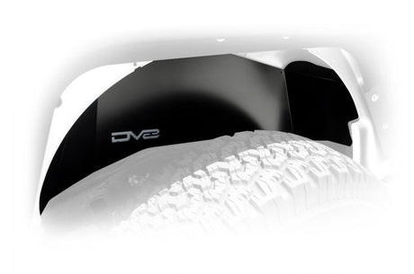 DV8 Offroad 07-18 Jeep Wrangler JK Rear Aluminum Inner Fender - Black DV8 Offroad Wheel Well Liners  AXOPROS