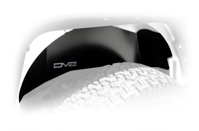 DV8 Offroad 07-18 Jeep Wrangler JK Rear Aluminum Inner Fender - Black DV8 Offroad Wheel Well Liners  AXOPROS