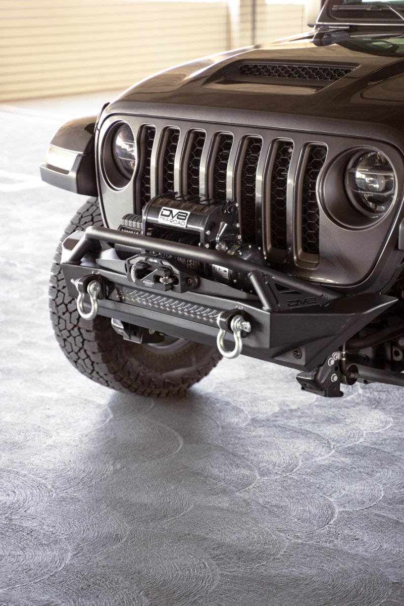 DV8 Offroad 07-23 Jeep Wrangler JK/JL & Gladiator JT FS-1 Series Stubby Front Bumper DV8 Offroad Bumpers - Steel  AXOPROS
