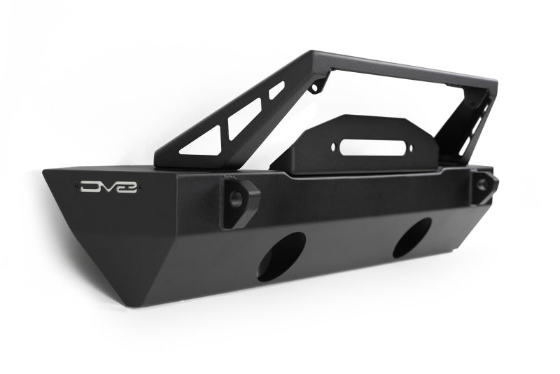 DV8 Offroad 07-23 Jeep Wrangler/Gladiator JT/JK/JL FS-25 Stubby Front Bumper w/Plated Bull Bar DV8 Offroad Bumpers - Steel  AXOPROS