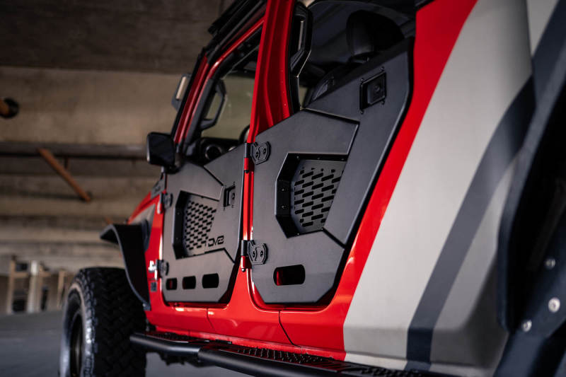 DV8 Offroad 18-22 Jeep Wrangler JL/JT Spec Series Half Doors - Rear Set DV8 Offroad Doors  AXOPROS