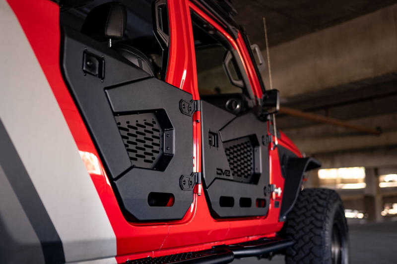 DV8 Offroad 18-22 Jeep Wrangler JL/JT Spec Series Half Doors - Rear Set DV8 Offroad Doors  AXOPROS