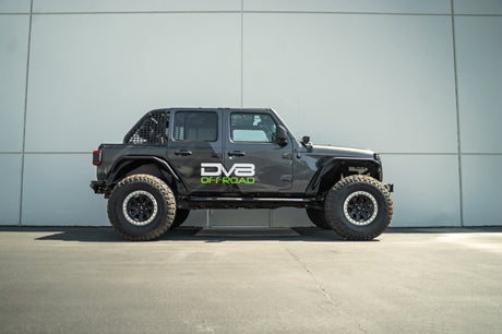 DV8 Offroad 18-23 Jeep Wrangler JL 4 Door Body/Pinch Weld Mounted Step DV8 Offroad Side Steps  AXOPROS