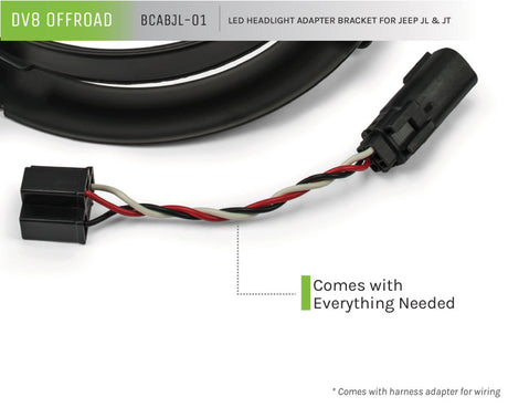 DV8 Offroad 18+ Jeep JL/Gladiator TJ / 7in Headlights Adapter Kit DV8 Offroad Headlights  AXOPROS