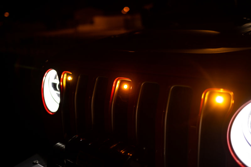 DV8 Offroad 2018+ Jeep JL Grill Amber Marker Lights DV8 Offroad Grilles  AXOPROS