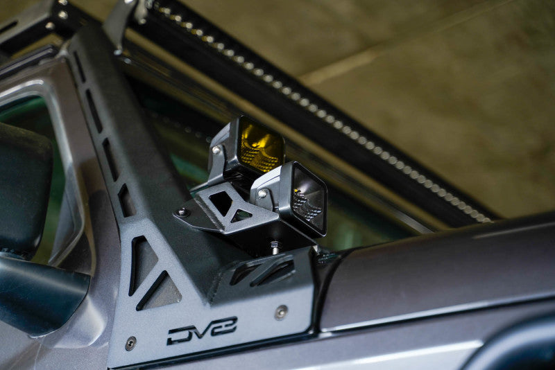 DV8 Offroad 2018+ Jeep Wrangler JLO A Pillar Dual Light Pod Mounts DV8 Offroad Light Mounts  AXOPROS