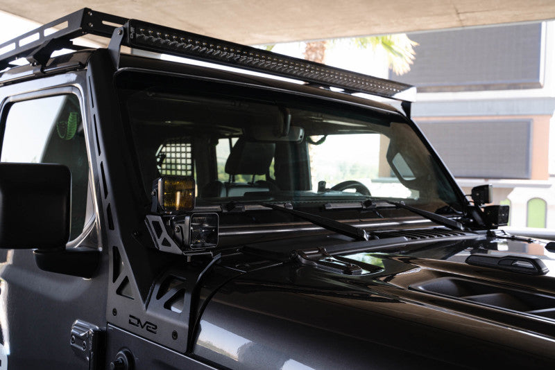 DV8 Offroad 2018+ Jeep Wrangler JLO A Pillar Dual Light Pod Mounts DV8 Offroad Light Mounts  AXOPROS