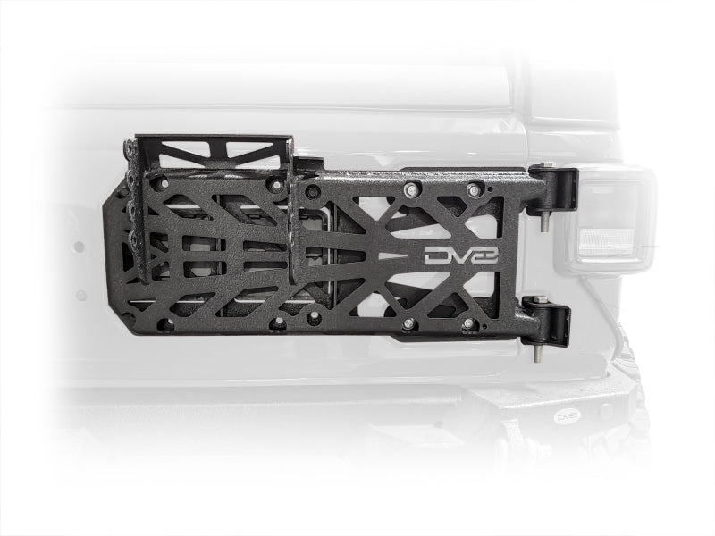DV8 Offroad 2018+ Jeep Wrangler Tire Carrier DV8 Offroad Chase Racks  AXOPROS