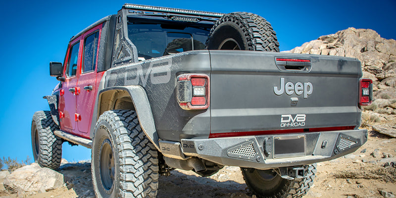 DV8 Offroad 2019+ Jeep Gladiator Bedside Sliders DV8 Offroad Body Armor & Rock Rails  AXOPROS