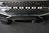DV8 Offroad 2021-2022 Ford Bronco (Not For Factory Plastic Bumper) Factory Bumper Bull Bar - Black DV8 Offroad Light Mounts  AXOPROS