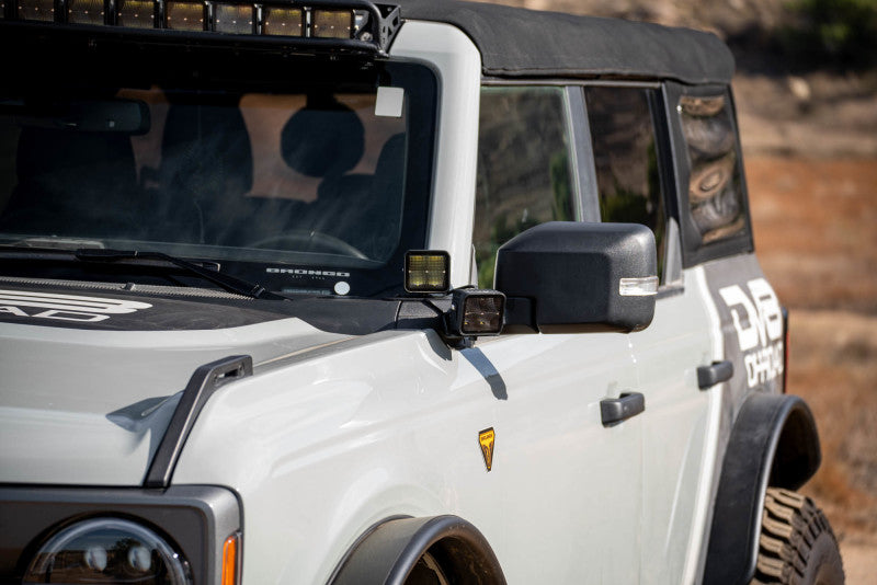 DV8 Offroad 2021 Ford Bronco A Pillar Dual Light Pod Drop Mounts DV8 Offroad Light Mounts  AXOPROS
