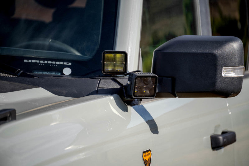 DV8 Offroad 2021 Ford Bronco A Pillar Dual Light Pod Drop Mounts DV8 Offroad Light Mounts  AXOPROS