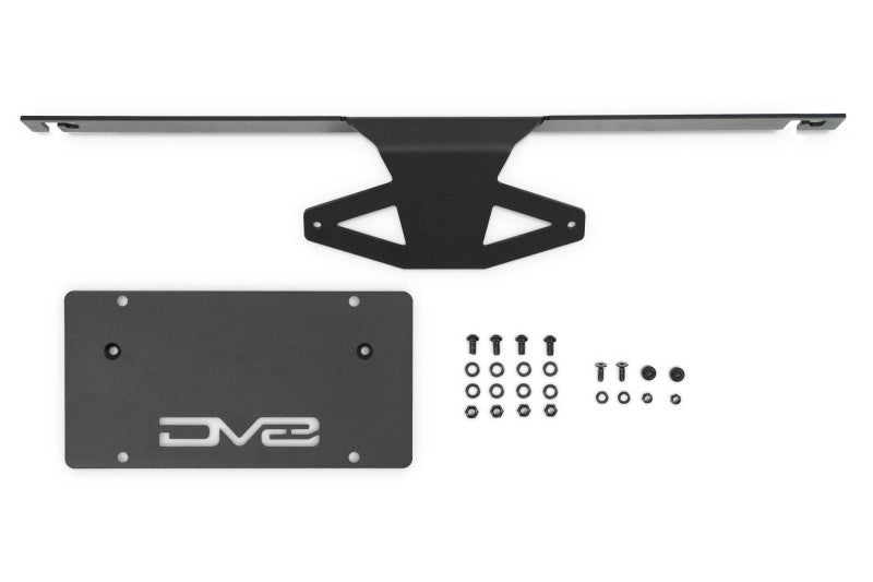 DV8 Offroad 2021 Ford Bronco Capable Bumper Slanted Front License Plate Mount DV8 Offroad Uncategorized  AXOPROS