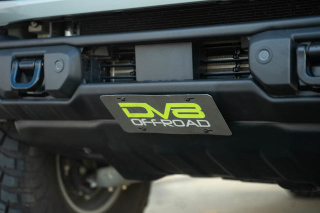 DV8 Offroad 2021 Ford Bronco Capable Bumper Slanted Front License Plate Mount DV8 Offroad Uncategorized  AXOPROS