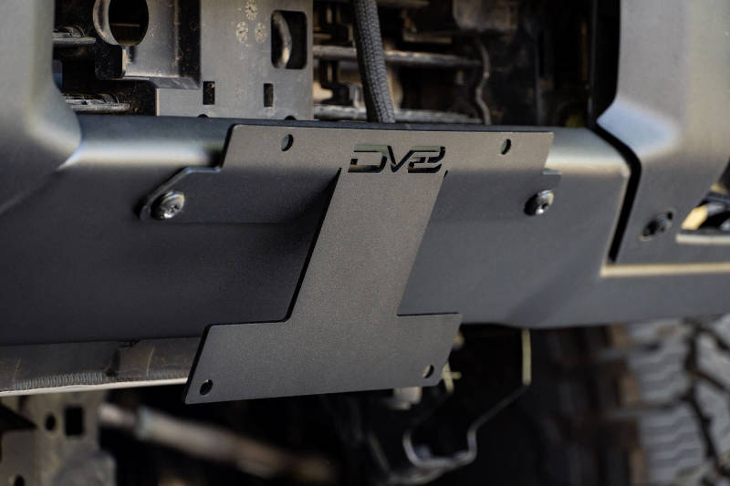 DV8 Offroad 21-22 Ford Bronco Factory Front Bumper Licence Relocation Bracket - Front DV8 Offroad License Plate Relocation  AXOPROS