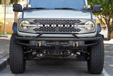 DV8 Offroad 21-22 Ford Bronco Factory Front Bumper Licence Relocation Bracket - Front DV8 Offroad License Plate Relocation  AXOPROS