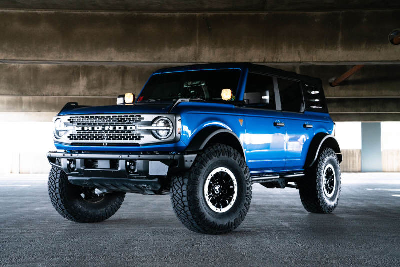 DV8 Offroad 21-22 Ford Bronco Factory Front Bumper License Relocation Bracket - Side DV8 Offroad License Plate Relocation  AXOPROS