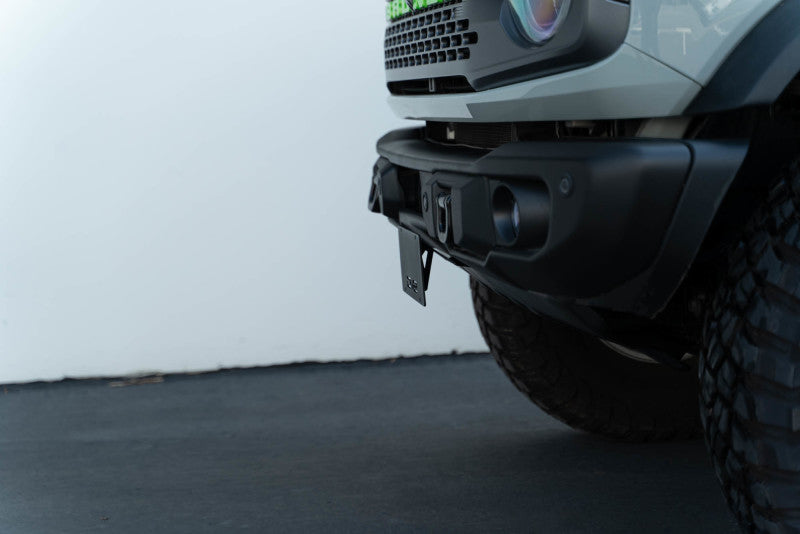 DV8 Offroad 21-23 Ford Bronco Capable Bumper Front License Plate Mount DV8 Offroad License Plate Relocation  AXOPROS