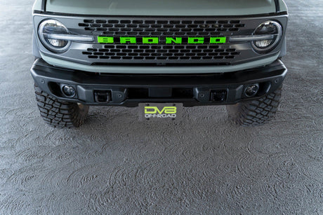DV8 Offroad 21-23 Ford Bronco Capable Bumper Front License Plate Mount DV8 Offroad License Plate Relocation  AXOPROS