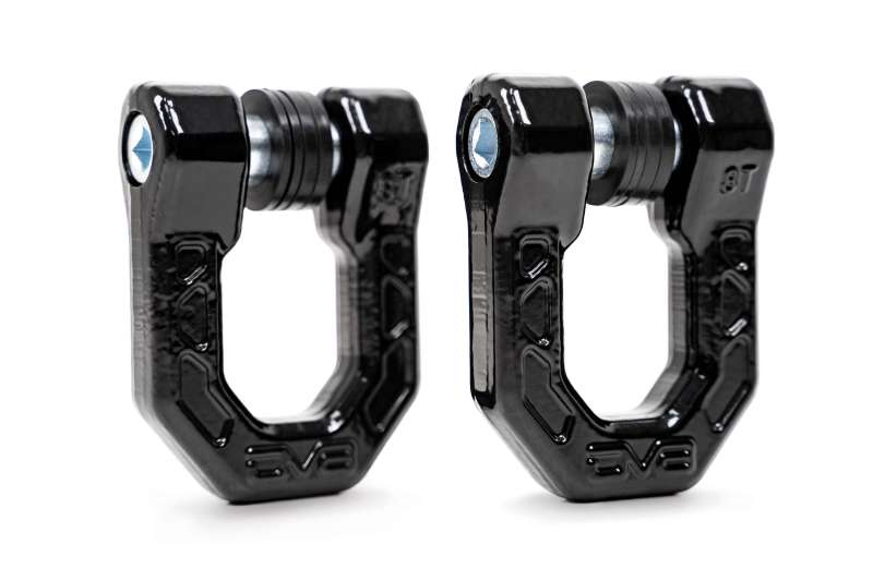 DV8 Offroad Elite Series D-Ring Shackles - Pair (Black) DV8 Offroad Bumper Accessories  AXOPROS