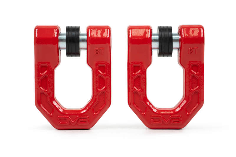 DV8 Offroad Elite Series D-Ring Shackles - Pair (Red) DV8 Offroad Bumper Accessories  AXOPROS
