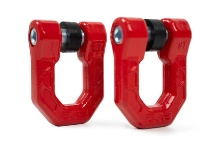 DV8 Offroad Elite Series D-Ring Shackles - Pair (Red) DV8 Offroad Bumper Accessories  AXOPROS