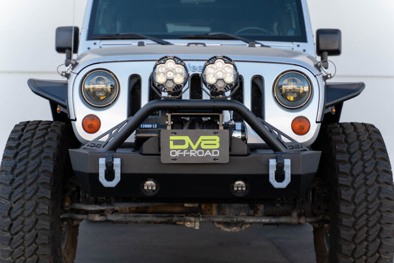 DV8 Offroad Fairlead Mounted Flip-Up License Plate Bracket DV8 Offroad License Plate Relocation  AXOPROS