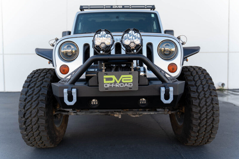 DV8 Offroad Fairlead Mounted Flip-Up License Plate Bracket DV8 Offroad License Plate Relocation  AXOPROS